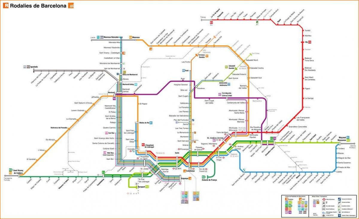 barcelona map Bahnhof