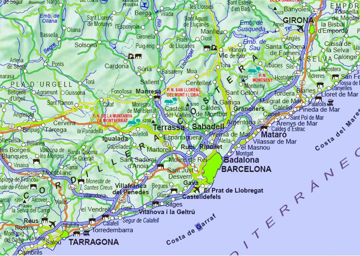 Karte Barcelona Spanien Umgebung Karte Von Barcelona Spanien Umgebung Katalonien Spanien