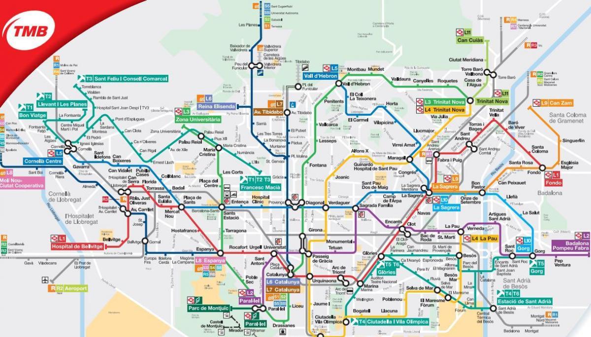 UBahnKarte von barcelona airport Karte des UBahnKarte von barcelona airport (Katalonien