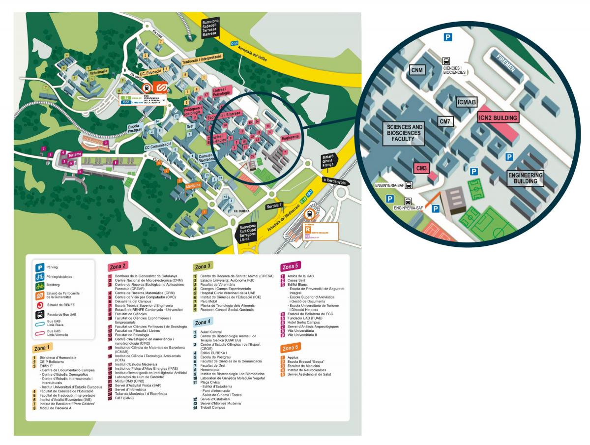 Karte von uab campus