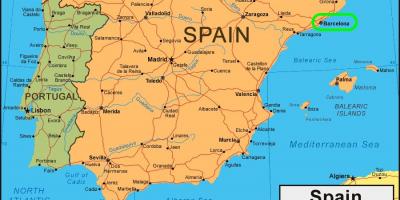 Karte von Spanien und barcelona