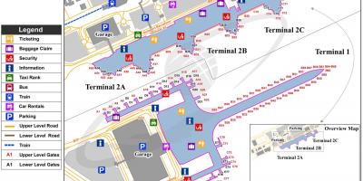 Flughafen Barcelona t2-Karte