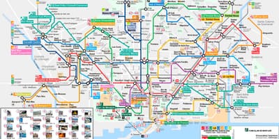 Barcelona metro map-touristische Attraktionen