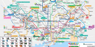 Barcelona metro map-touristische Attraktionen