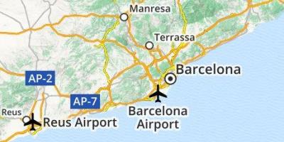 Barcelona airport Landkarte