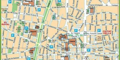 Karte von barcelona city centre Straßen