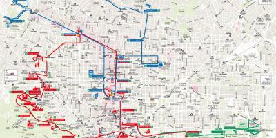 Von Barcelona bus turistic red line map